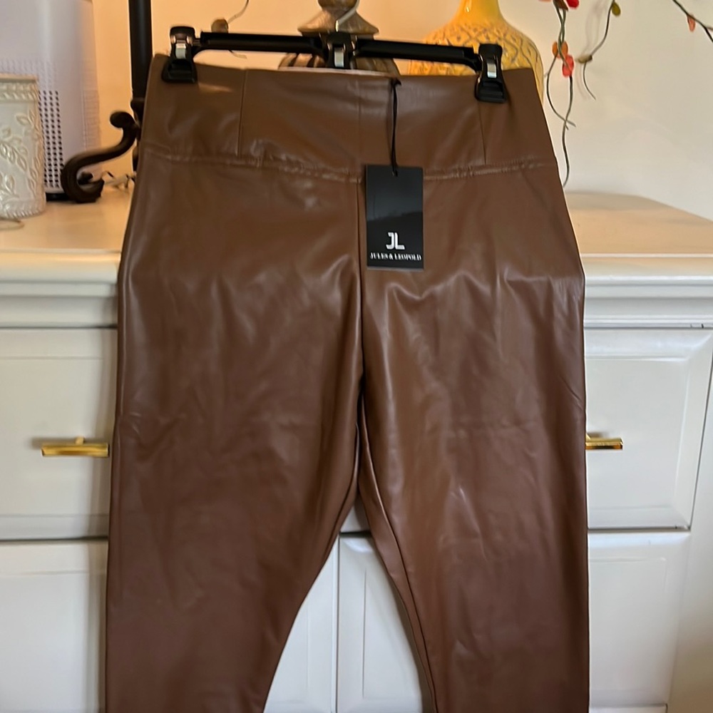 Jules & Leopold Faux Leather Leggings Size Medium